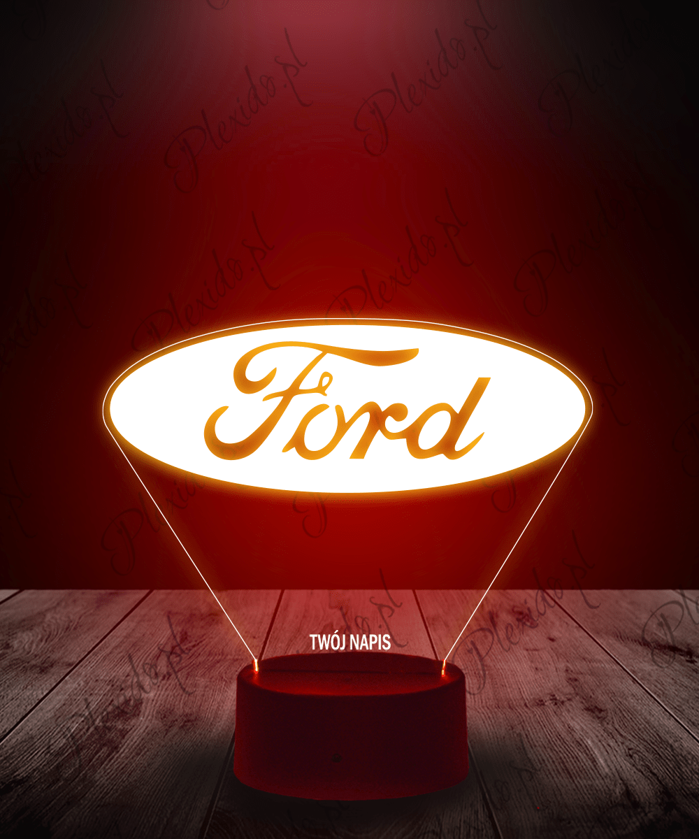 Lampka Led 3D Plexido Ford Emblemat